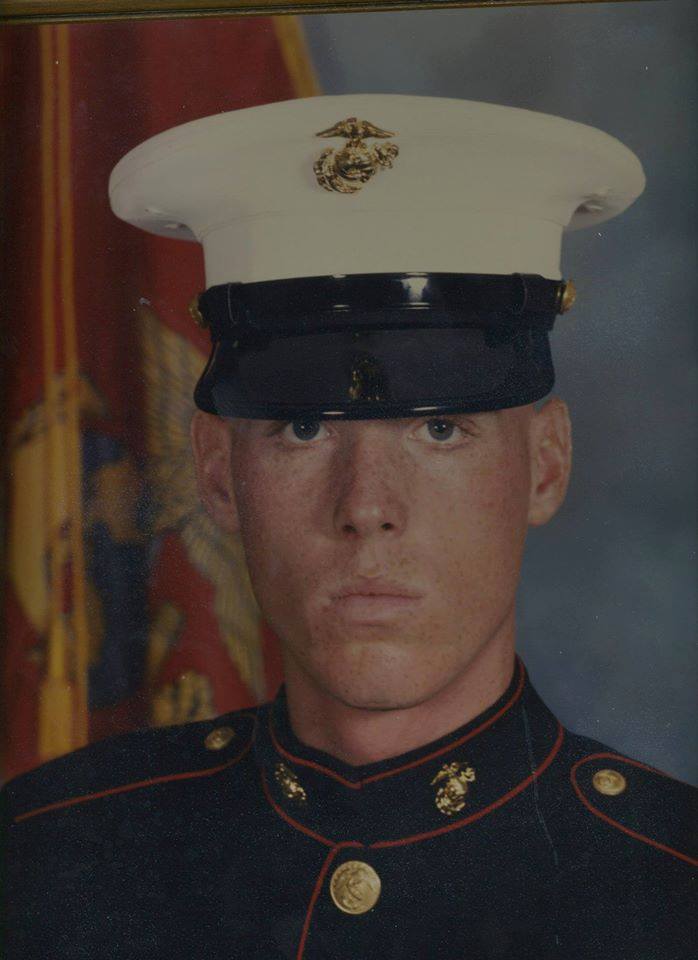 Young DJ Natural Nate® in United States Marine Corps dress uniform